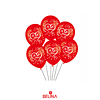 Sets globos de latex rojos/corazones te amo 30cm 12" 6pcs