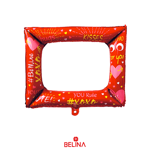 Globo metalico marco de selfie san valentin 50x59cm