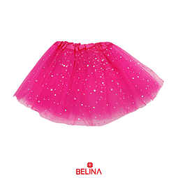 Tutu de estrellas 30cm fucsia