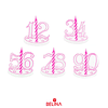 Velas de números rosado 10pcs