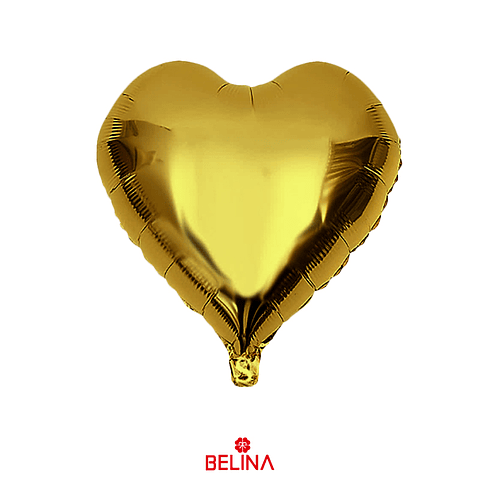 Globo metalico corazón oro 2pcs 9 pulgadas