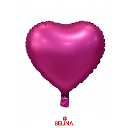 Globo corazón cromado rosa