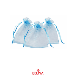 Bolsas de organza celeste 10pcs 8x10cm