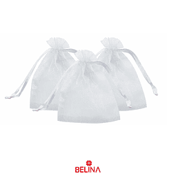 Bolsas de organza blanca 8pcs 10x13cm