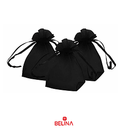 Bolsas de organza negra 8pcs 10x13cm