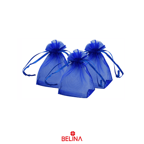 Bolsas de organza azul 8pcs 10x13cm