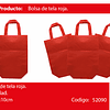 Eco bolsa mediana con asa rojo 25x30x10cm