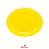 Bandeja plástica ovalada amarillo 5pcs