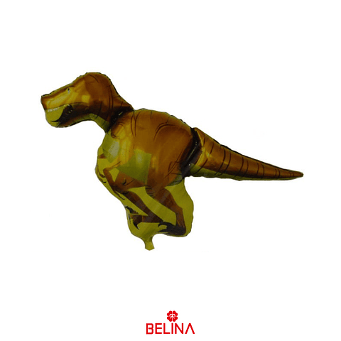Globo metalico dinosaurio amarillo 42x36cm