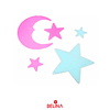 Sticker fluor estrella y luna