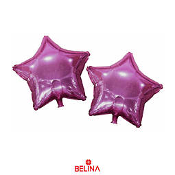 Globo metalico estrella rosa 2pcs 9 pulgadas