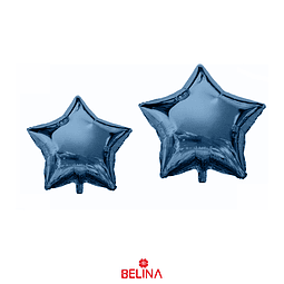 Globo metalico estrella celeste 2pcs 9 pulgadas