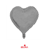 Globo corazón gris