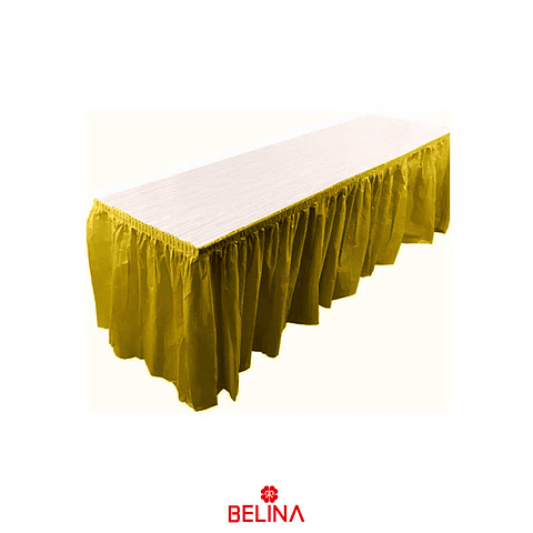 Faldon para mesa amarillo