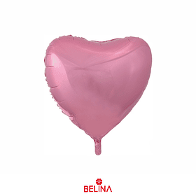 Globo metalico corazón rosa 60cm
