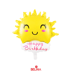 Globo metalico sol y nube happy birthday