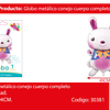 Globo metálico de conejo rosa 49x94cm
