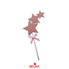 Topper de estrella rosa 3pcs 8x15cm