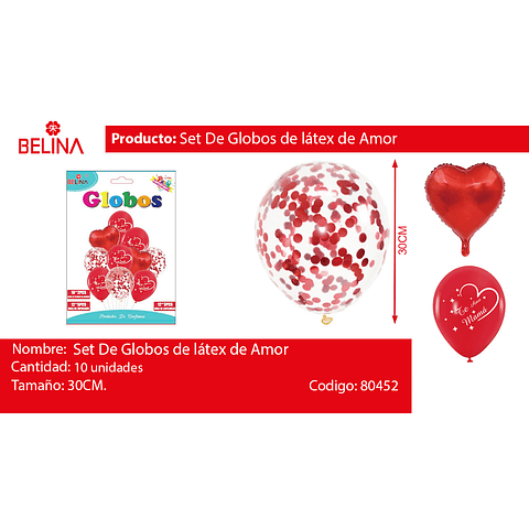 Set de globos de látex dia de la madre 10pcs