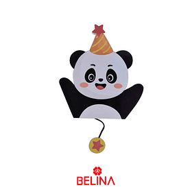 Piñata panda feliz cumpleaños 39x42cm