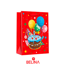 Bolsa de regalo de globo colorido 23x17x8cm Diseño aleatorio