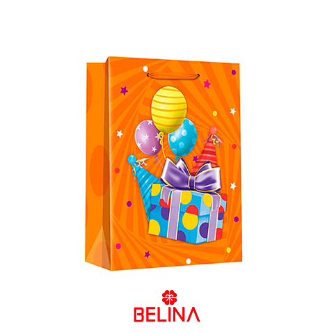 Bolsa de regalo de cumpleaños de globo colorido 39x30x12cm