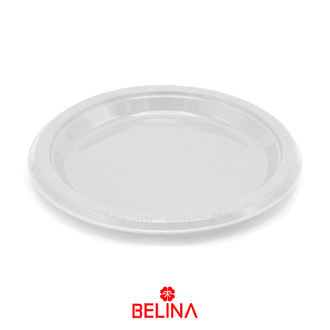 Plato plastico redondo 18cm blanco