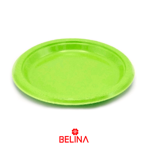 Plato plastico redondo 23cm verde