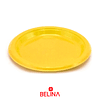 Plato plastico redondo 23cm amarillo