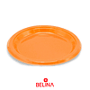 Plato plastico redondo 23cm naranja