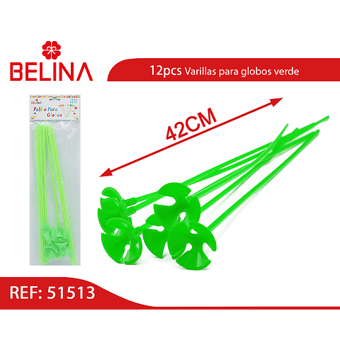 Varillas para globos verde