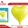 Globo corazón amarillo 45cm