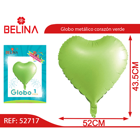 Globo corazón verde