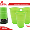 Vaso plastico 10pcs 300cc verde