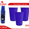 Vasos plásticos 250ml 25pcs azul