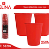 Vasos plásticos 250ml 25pcs rojo