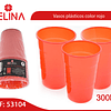Vaso plastico 300cc rojo 10pcs
