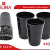 Vaso plastico 300cc negro 10pcs