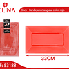 Bandeja rectangular 32x23cm roja 3pcs