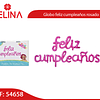 Globo feliz cumpleaños rosado 16" 1set