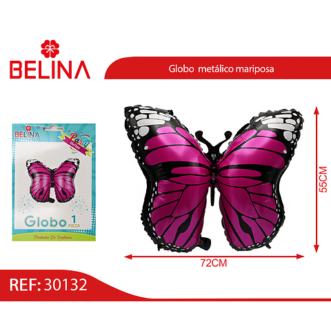 Globo metálico mariposa 55x72cm