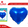 Globo Metálico Corazón Azul Oscuro 8pcs 12cm