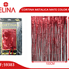 Cortina metálica mate roja 100x200cm