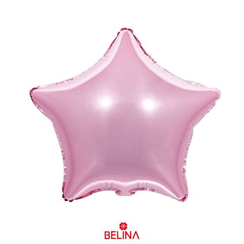 Globo metálico estrella rosa 8pcs 12cm