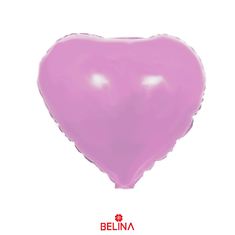 Globo metálico corazón rosa 8pcs 12cm
