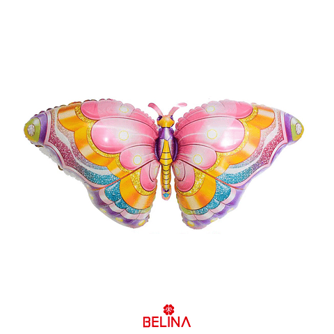 Globo metálico mariposa 98x48cm