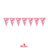 Guirnalda baby shower rosa  3m diseño aleatorio