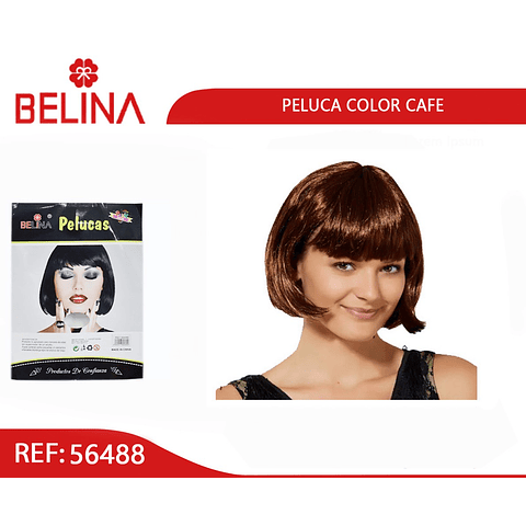 Peluca color cafe