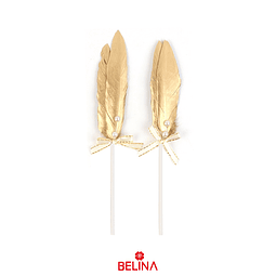 Topper de plumas 2pcs 4x16cm color aleatorio