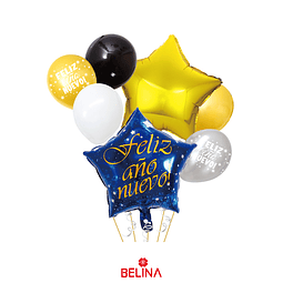 Set de globos feliz año nuevo 7pcs